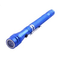 Телескопический фонарь с магнитом (синий)