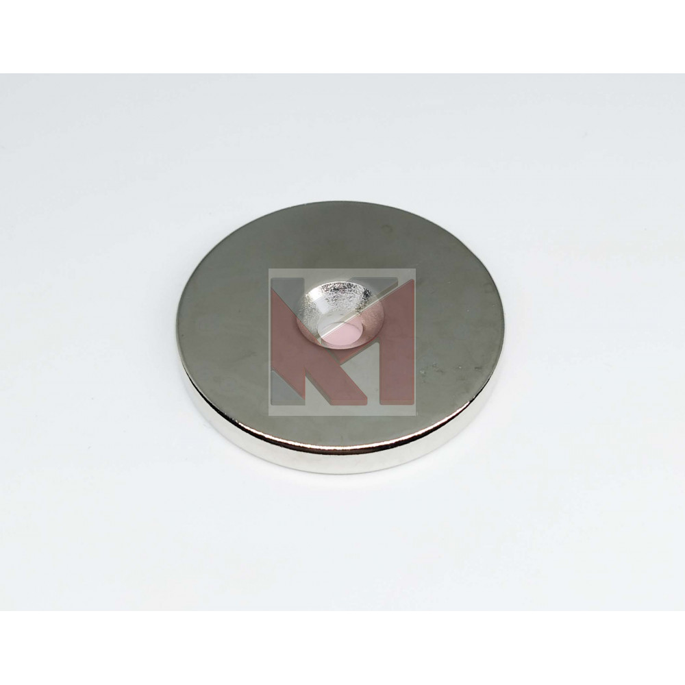 Неодимовый магнитный диск 40х5 с зенковкой 10х5.5